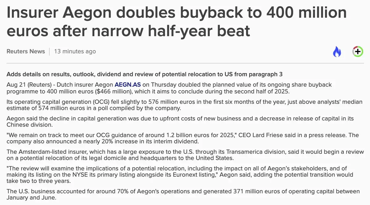 Aegon Q2-cijfers