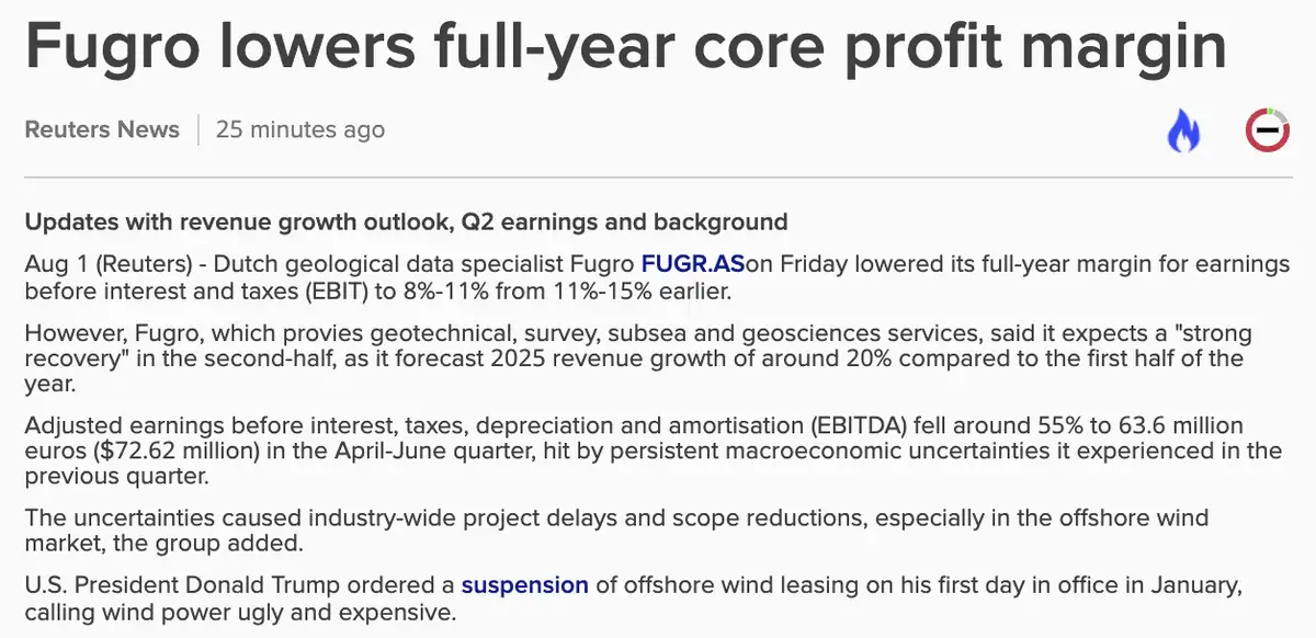 Fugro Q2-cijfers