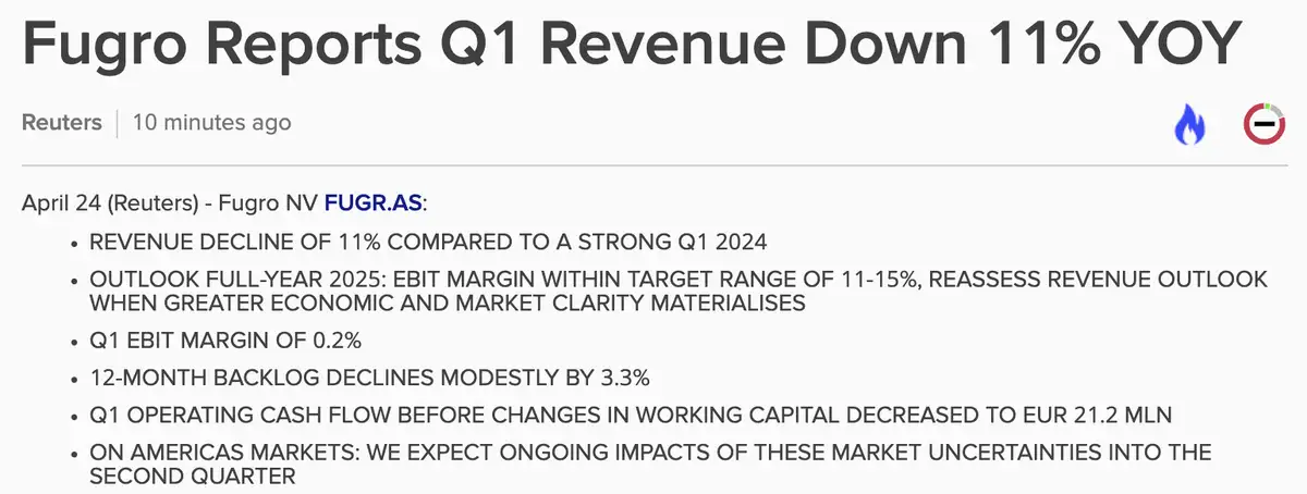 Fugro Q1-cijfers