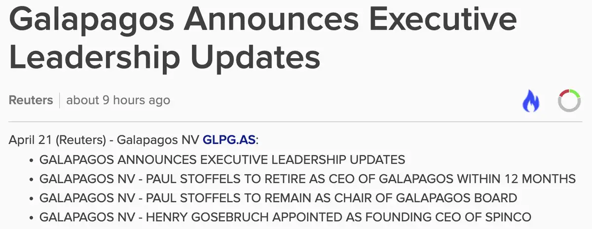 Galapagos CEO