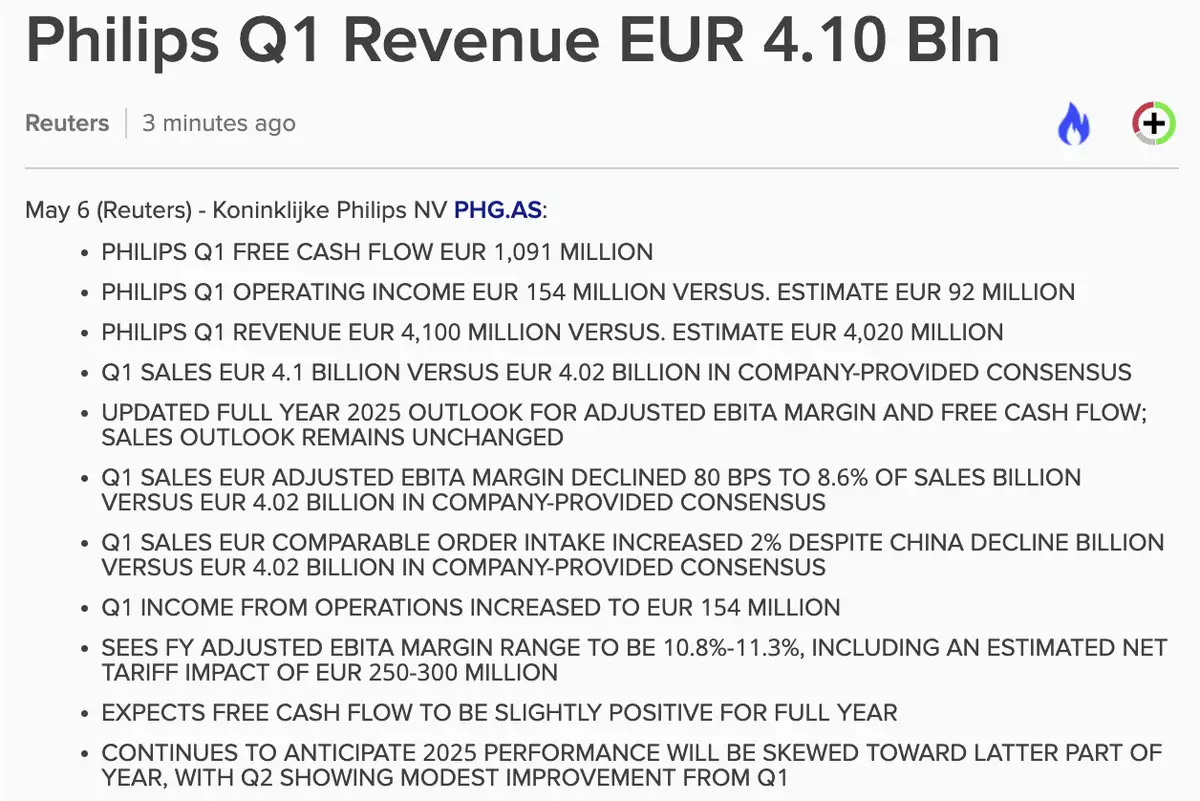 Philips Q1-cijfers