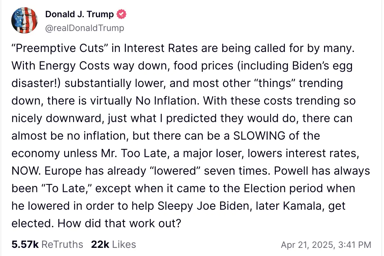 Trump Fed Powell