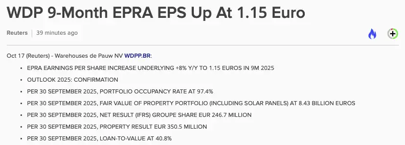 WDP Q3's